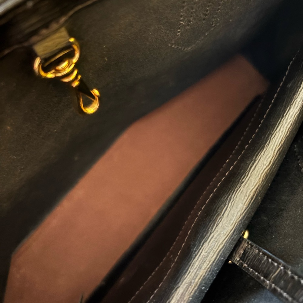 Black Leather Tote Bag - Picture 3 of 6